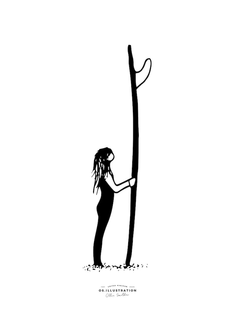 Surfer Fineline Illustration
