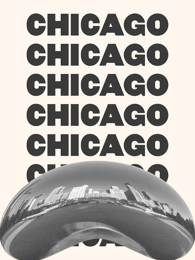 Chicago Bean Black & White