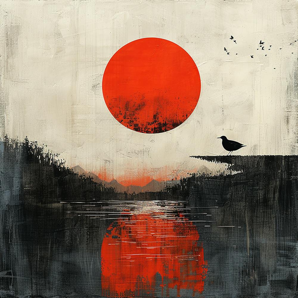 Sunset Ii - abstract art, abstract painting  city wall art, colorful wall art, home decor, minimal art, modern wall art, wall art, wall decoration, wall print colourful wall art, decor wall art, digital art, digital art download, interior wall art, downlo