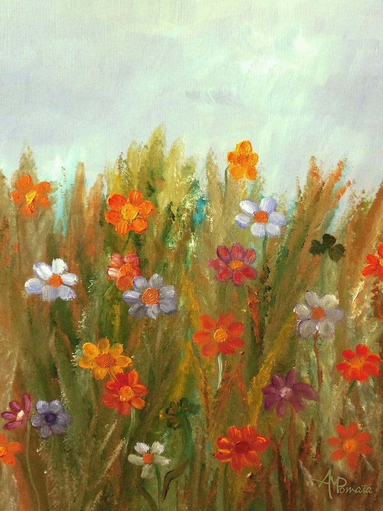 Flowers At Sunset