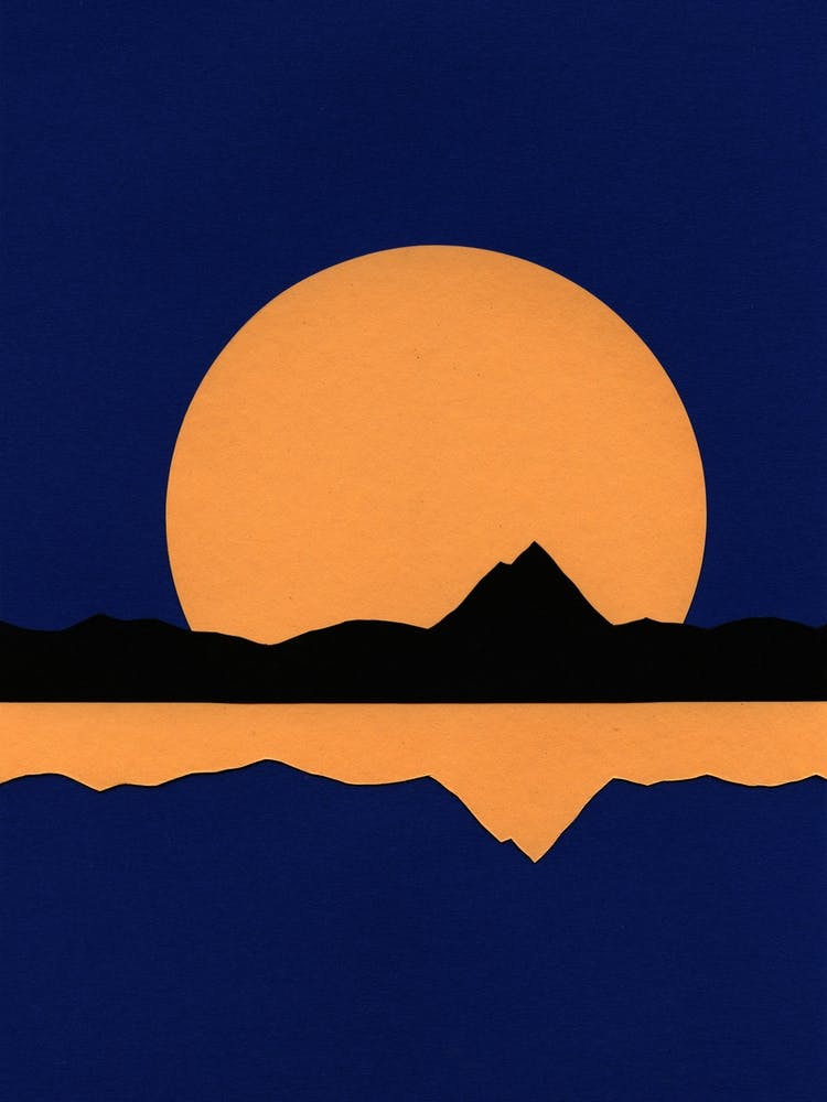 Fullmoon Rising Over Silverwood Lake