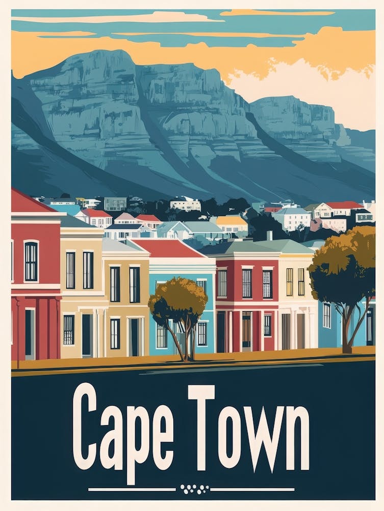Aihrgdesign A Classic 1960s Travel Poster For Cape Town