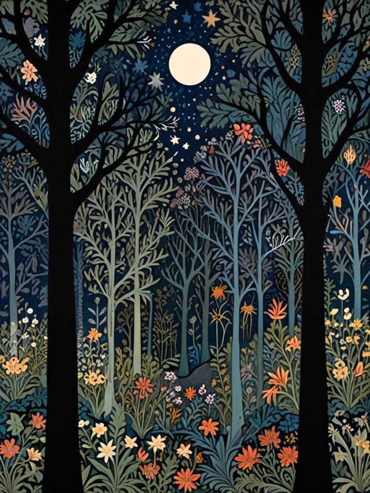 William Morris Moonlight Forest 28