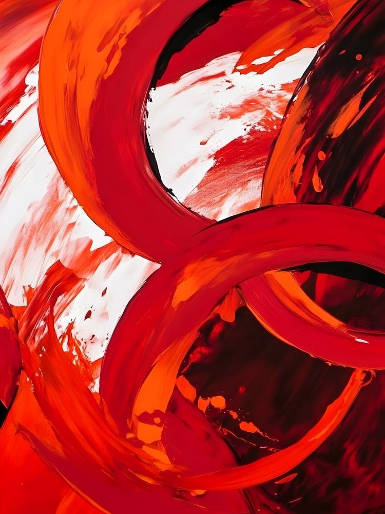 Abstract Red Painting