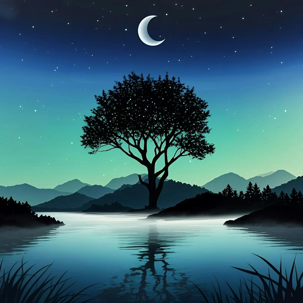 Tree By The Lake