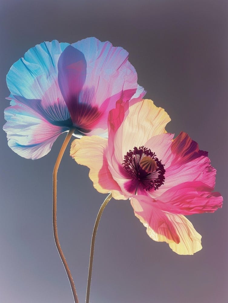 Irisierende Mohnblume 3
