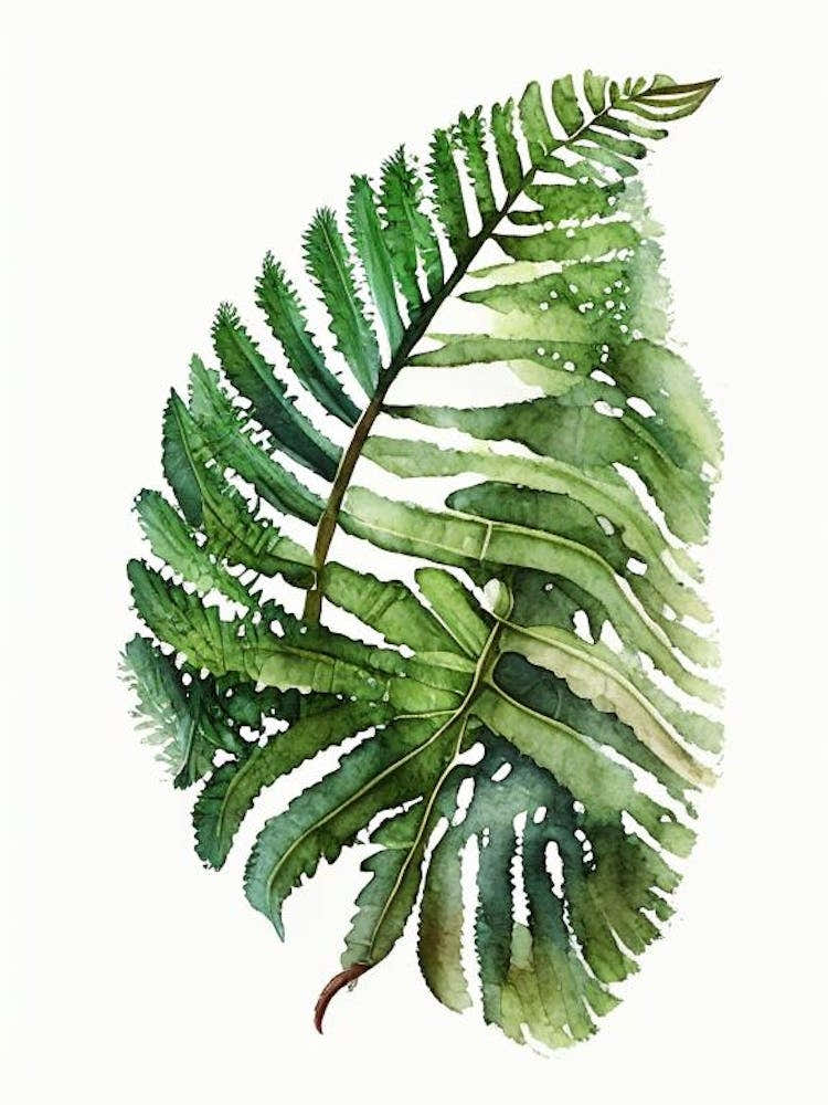 Southern Shield Fern Watercolour