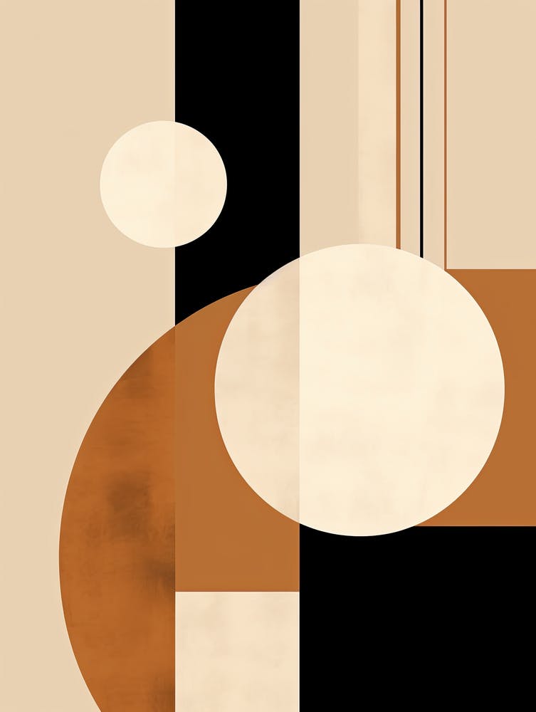 Celestial Ballet: Beige Mid-Century Universe