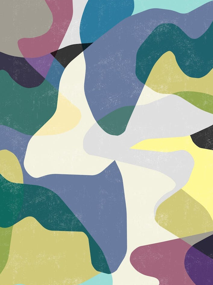 Abstract Camouflage Purple Yellow