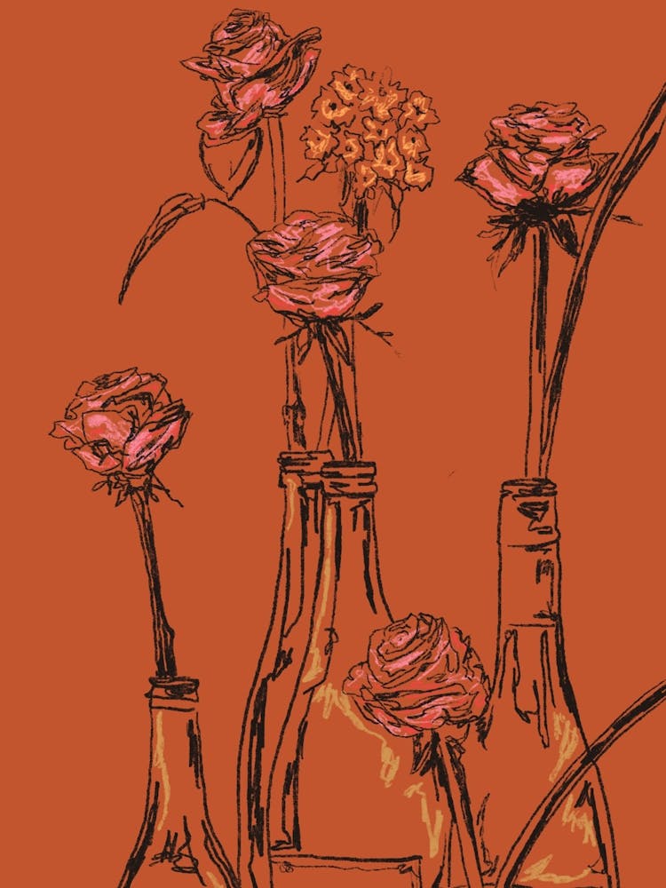 Bottle Vases - Orange