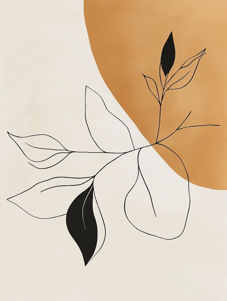 Abstract Leaf Painting