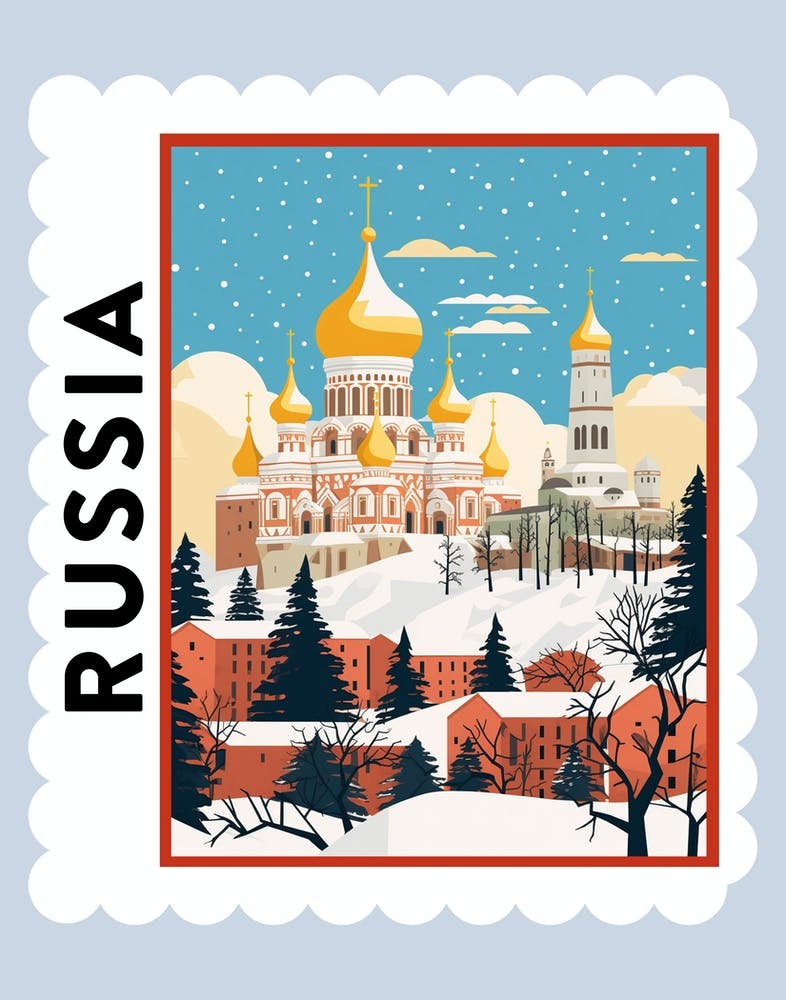 Russia 2 - Affiche Timbre de Voyage