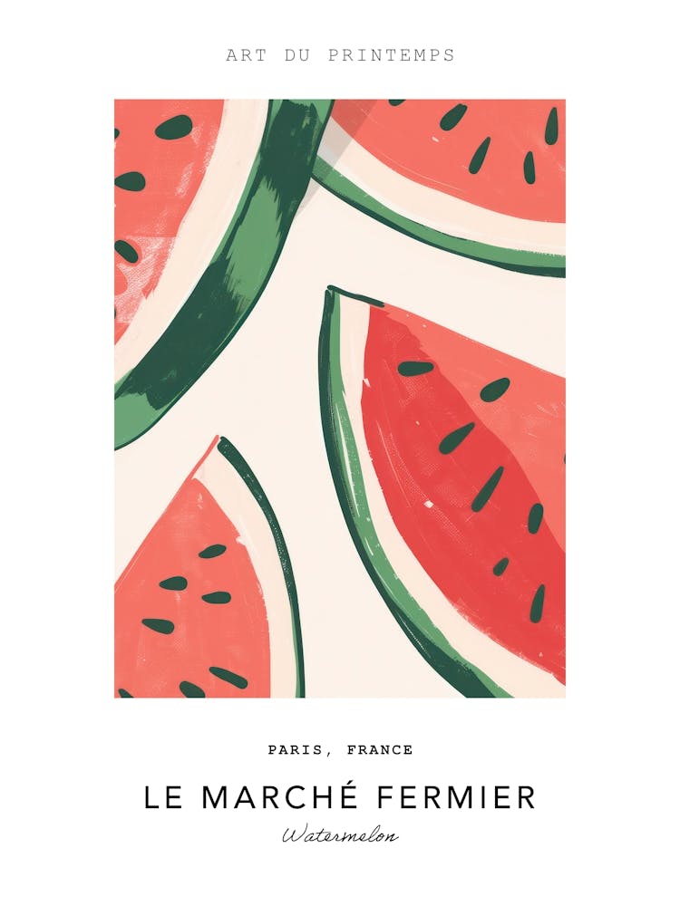 Wassermelone Le Marche Fermier Poster 7