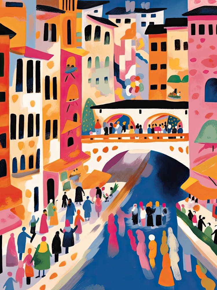 Ponte Vecchio, Florence Italy Colourful 4