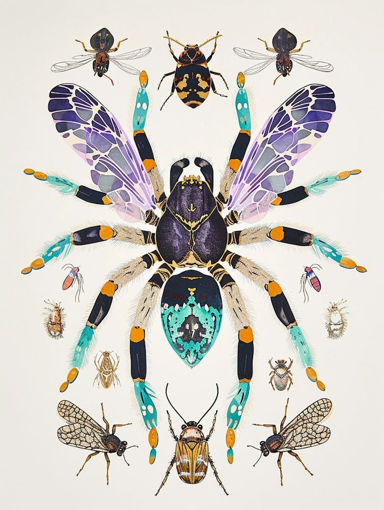 Colourful Insect Illustration Tarantula 9