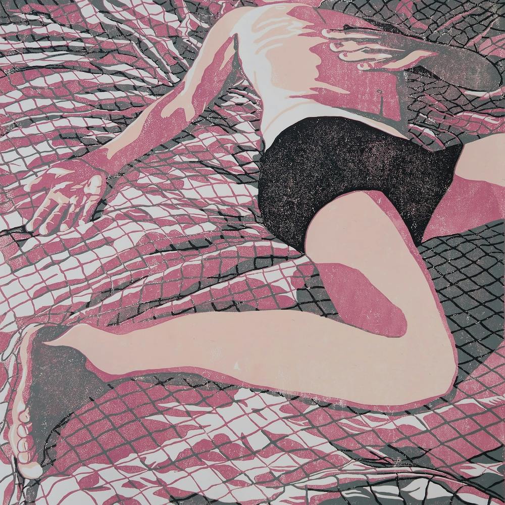 Summer Duvet Linocut