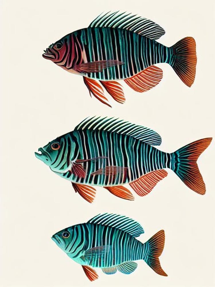 Rotfeuerfisch Vintage Poster