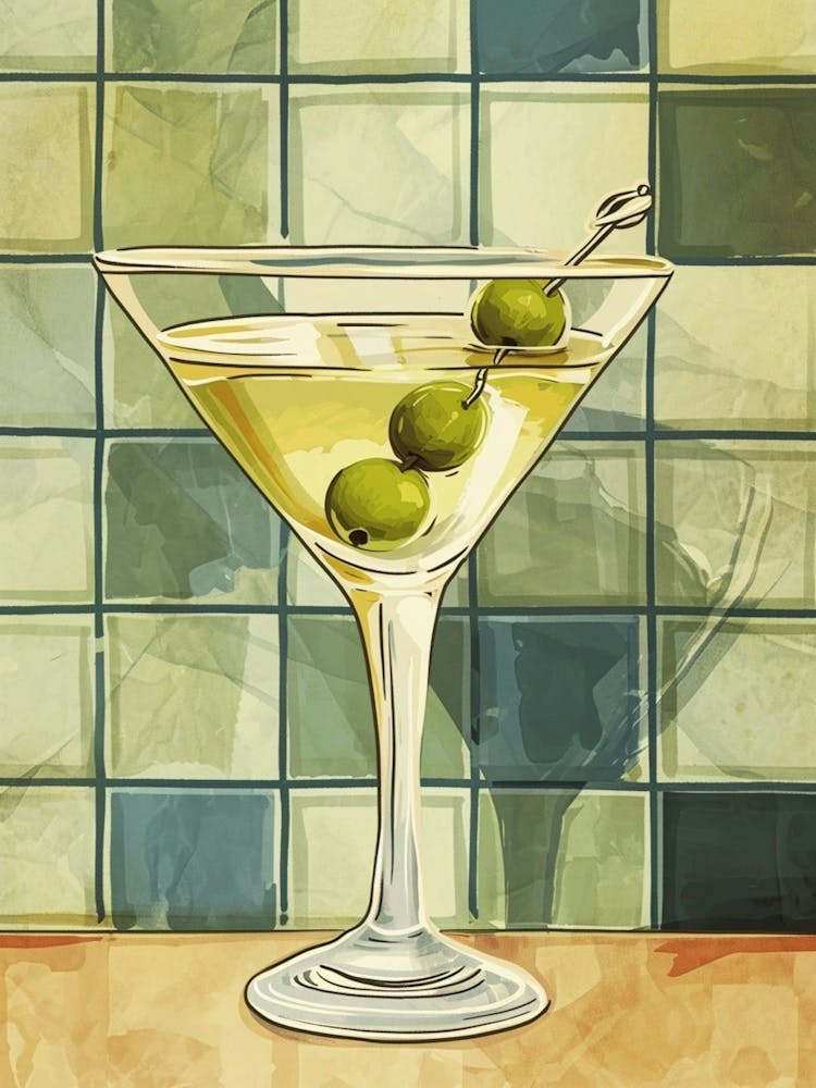 Martini Vintage Illustration 2