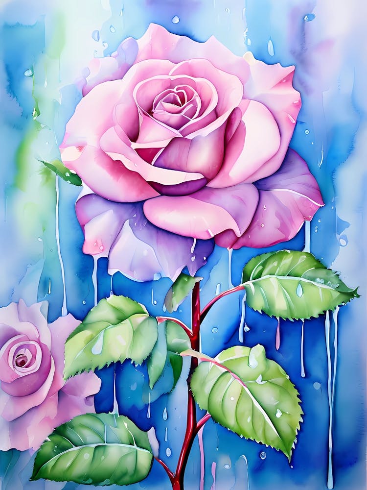 Pink Rose Painting 1