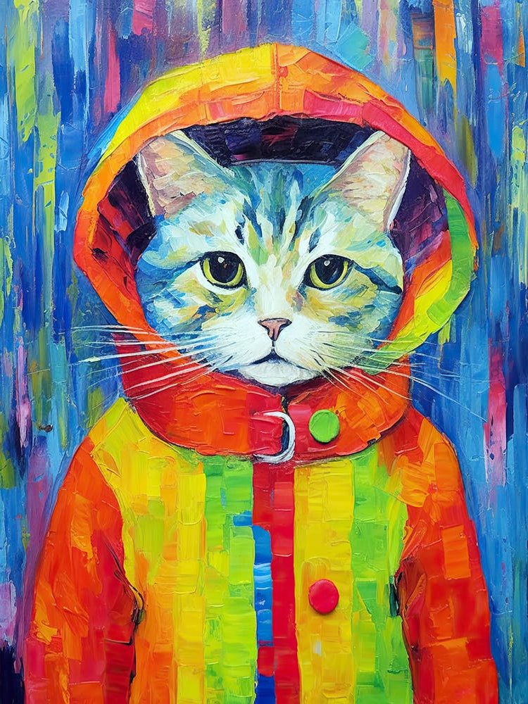 Purrsonal Elegance; Cat Inspired Oil Art