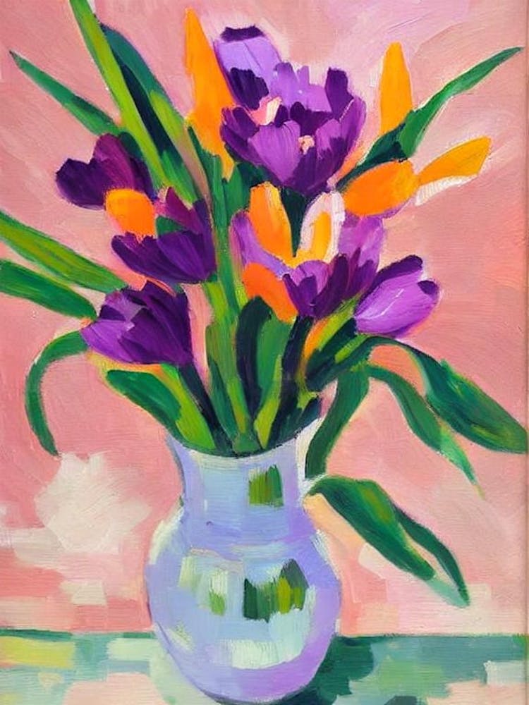 Crocus 2 Matisse Style Flower