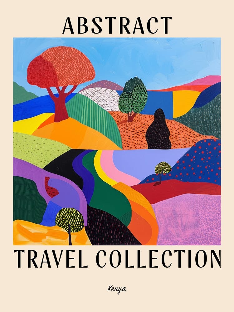Abstract Travel Collection Poster Kenya 2