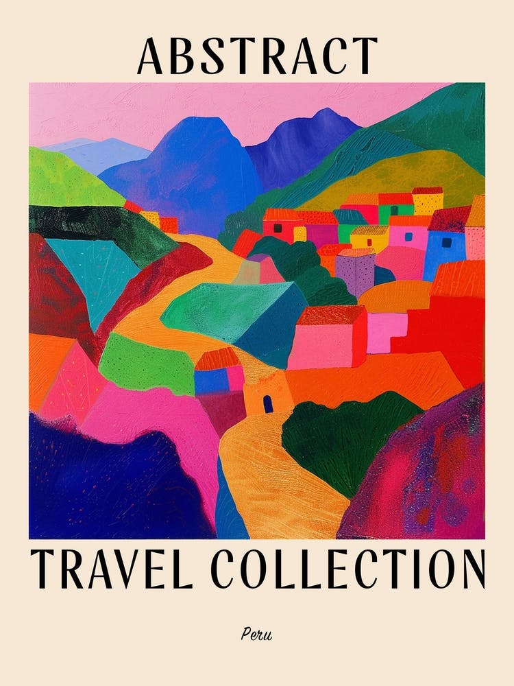 Abstract Travel Collection Poster Peru 2