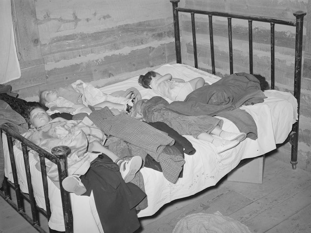 Children Asleep While Their Parents Square Dance, Pie Town, New Mexico By Russell Lee