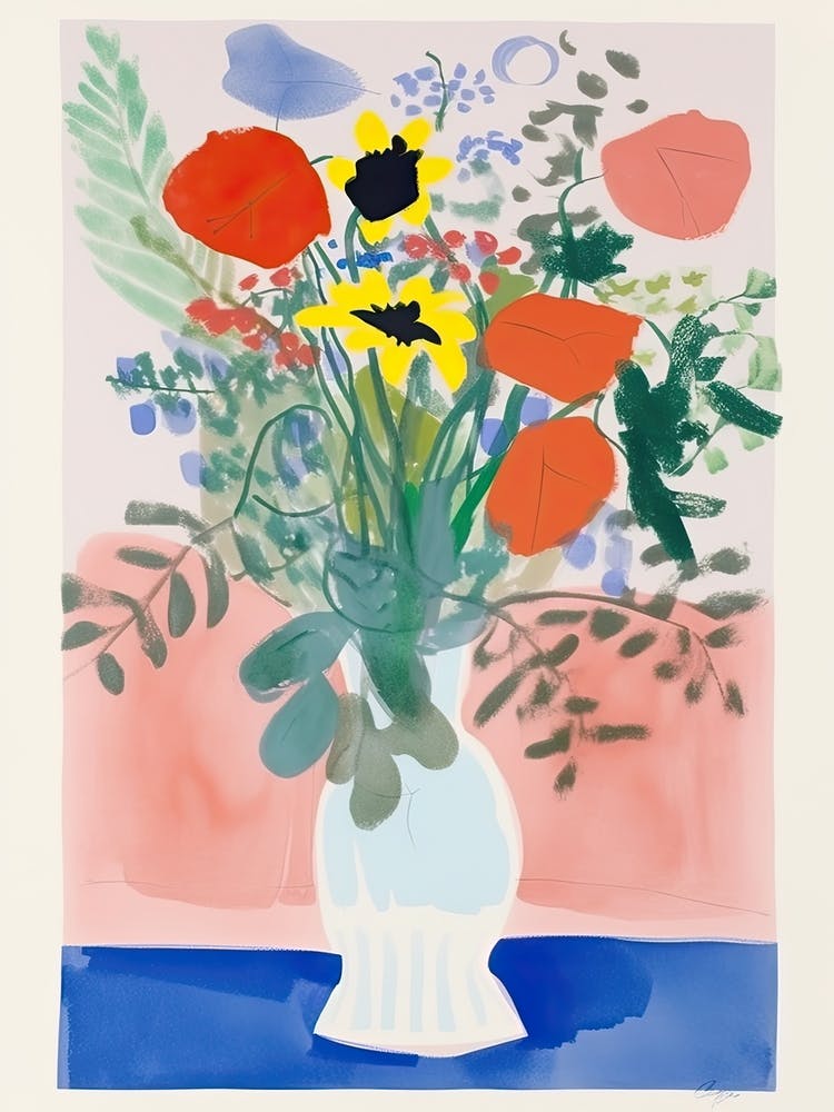 Wild Flowers Bouquet Flower Illustration 1