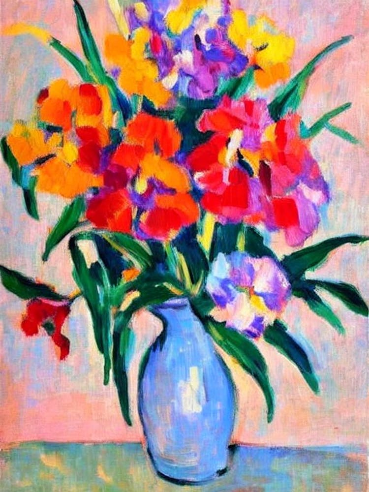 Gladioli  Matisse Style Flower