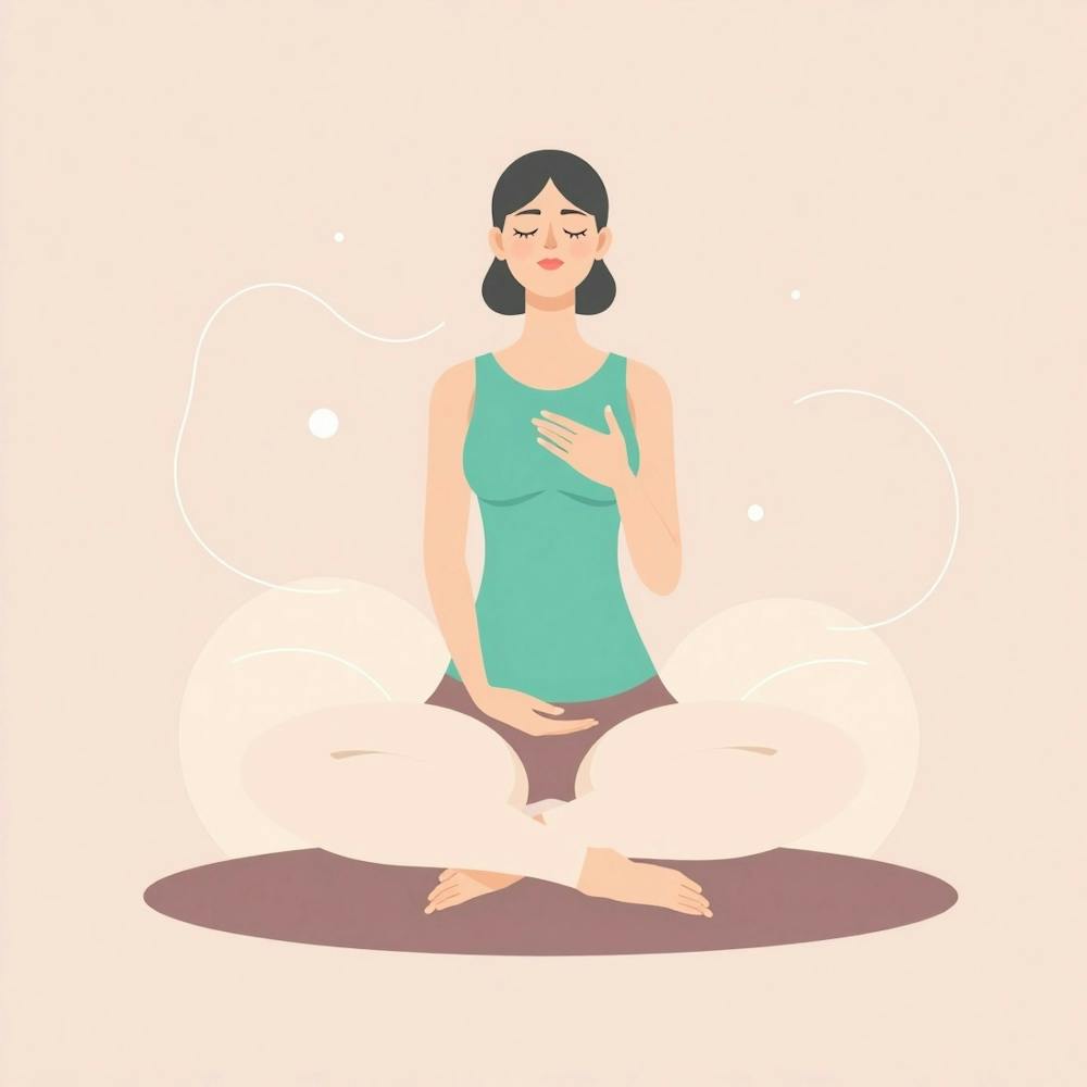 Woman Meditating 2-Breathing