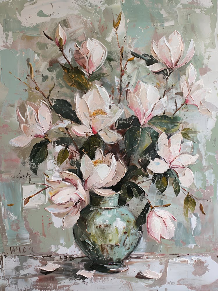 A World Of Flowers Magnolia 3 Painting