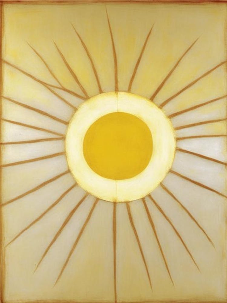 Sun Symbol Abstract Painting