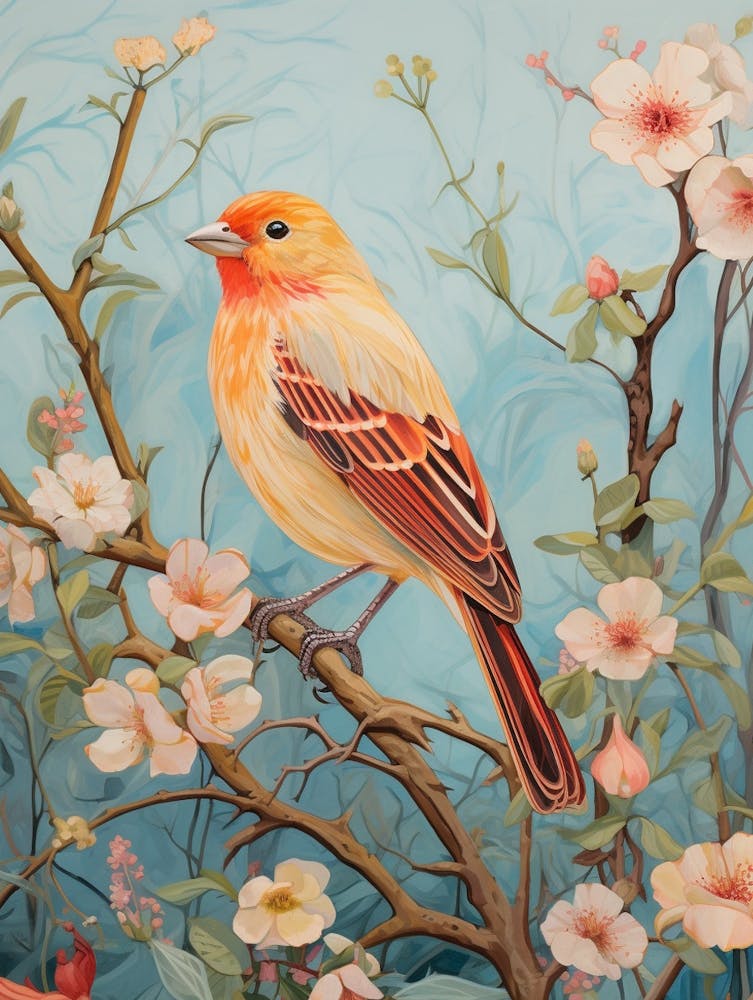 American Goldfinch 3 Detailed Bird Painting