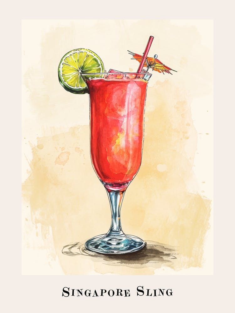 Singapore Sling Tile Poster 2