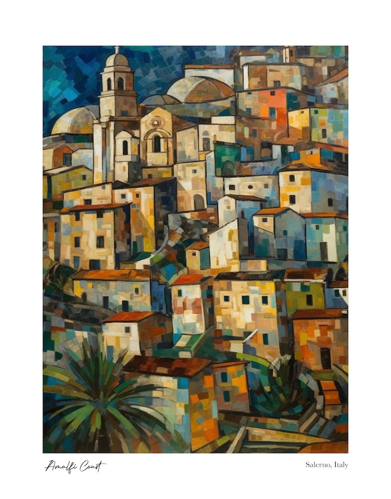 Amalfi Coast, Salerno Italy Monet Style 3