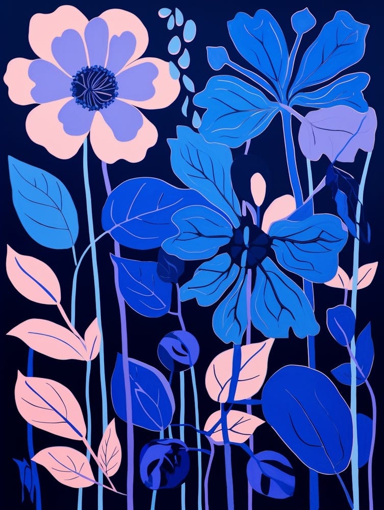 Blue Flower Illustration Veronica 1