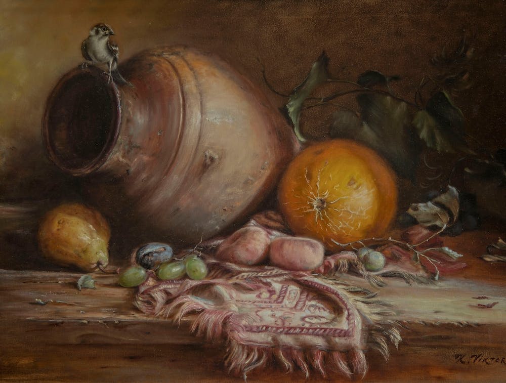 Still life with melon