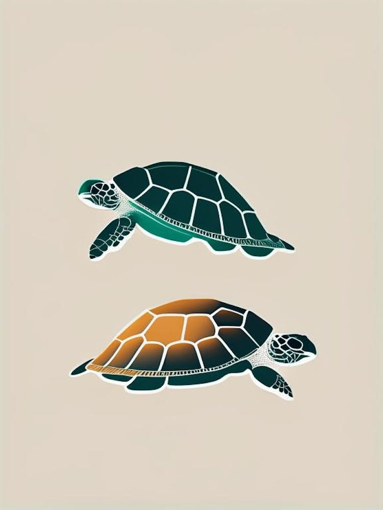 Conservation Sea Turtles, Sea Turtle Retro Minimal 1