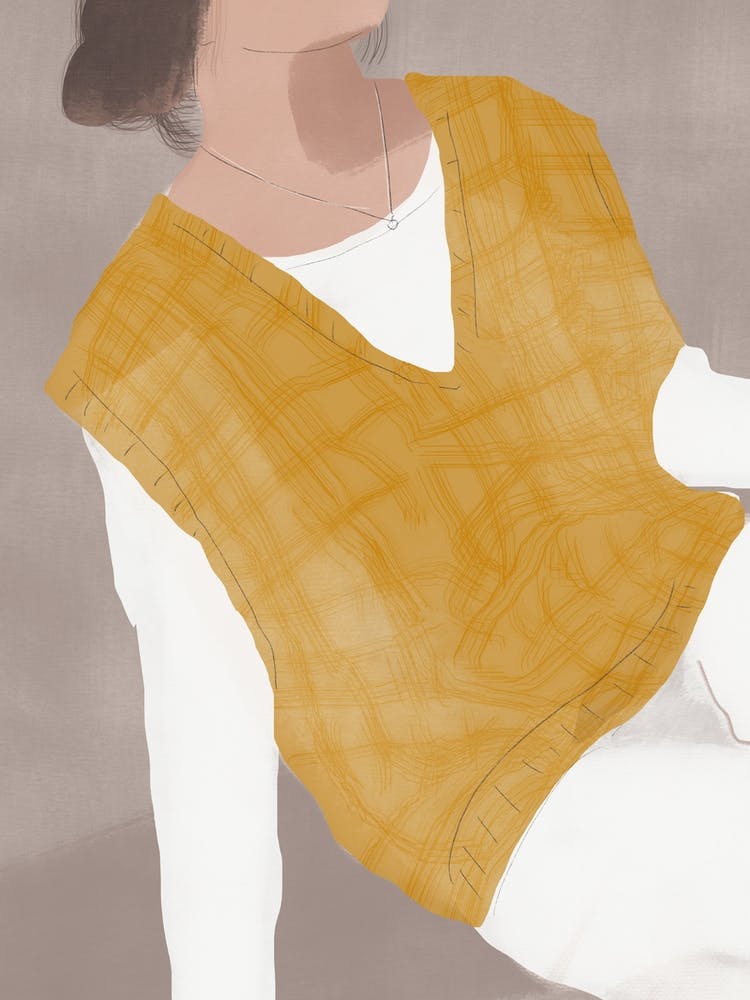 White And Ochre Figurative