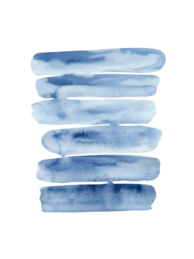 Watercolor Blue Lines