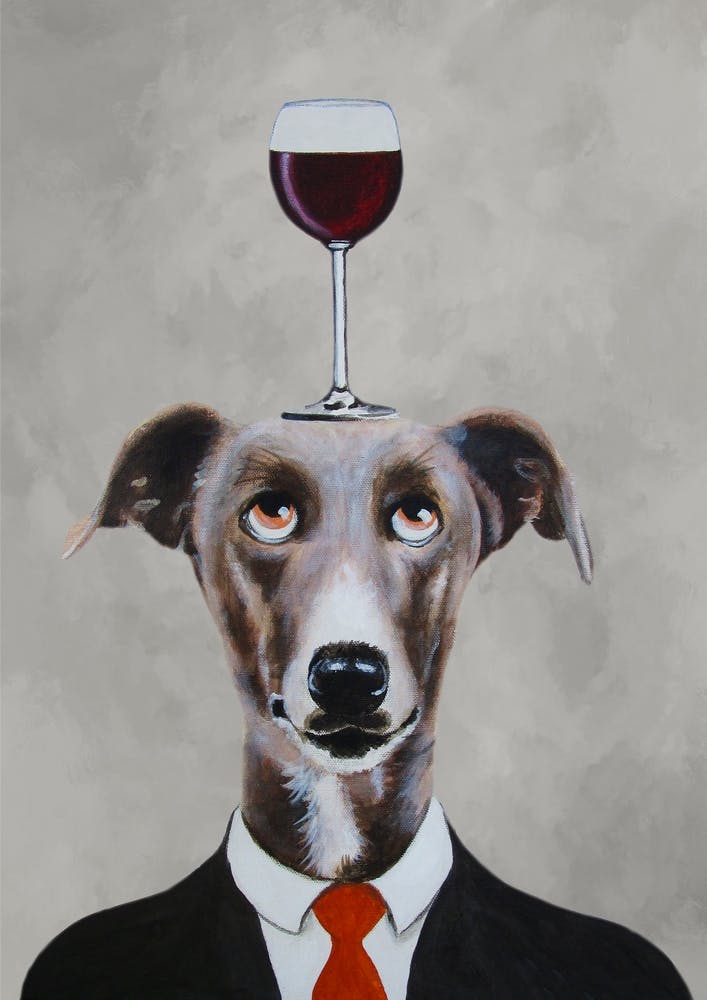 Greyhound With Wineglass