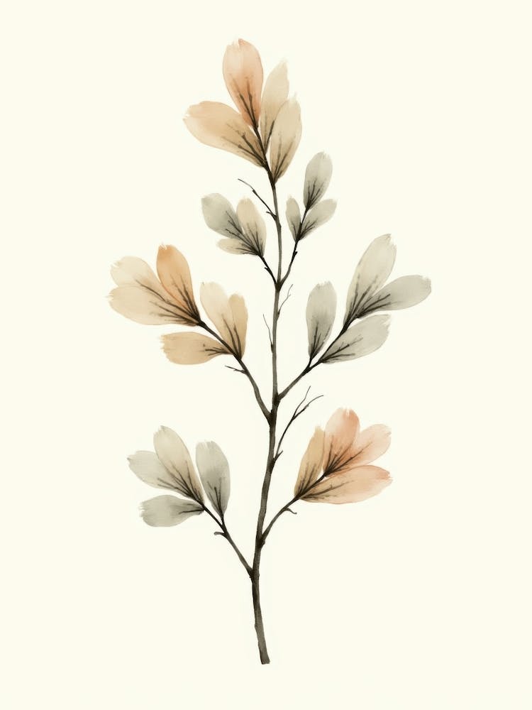 Watercolor Of A Branch