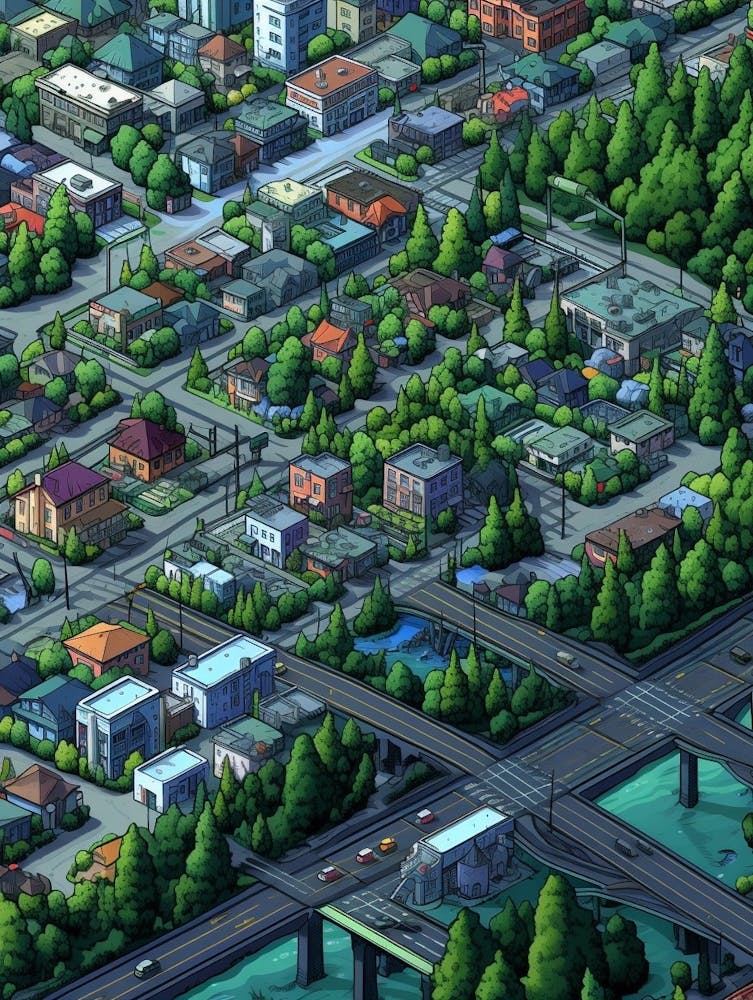 Vancouver Washington Pointillism 6