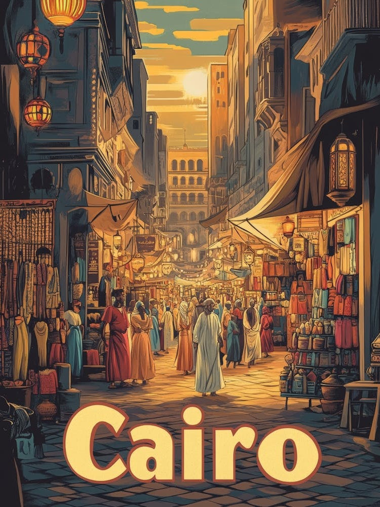 Aihrgdesign A Classic 1960s Travel Poster For Cairo 3