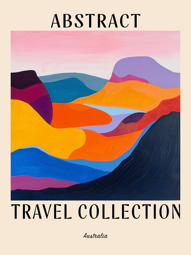 Abstract Travel Collection Poster Australia 2