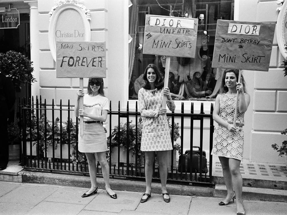 Dior Mini Skirt Demonstration, 1966