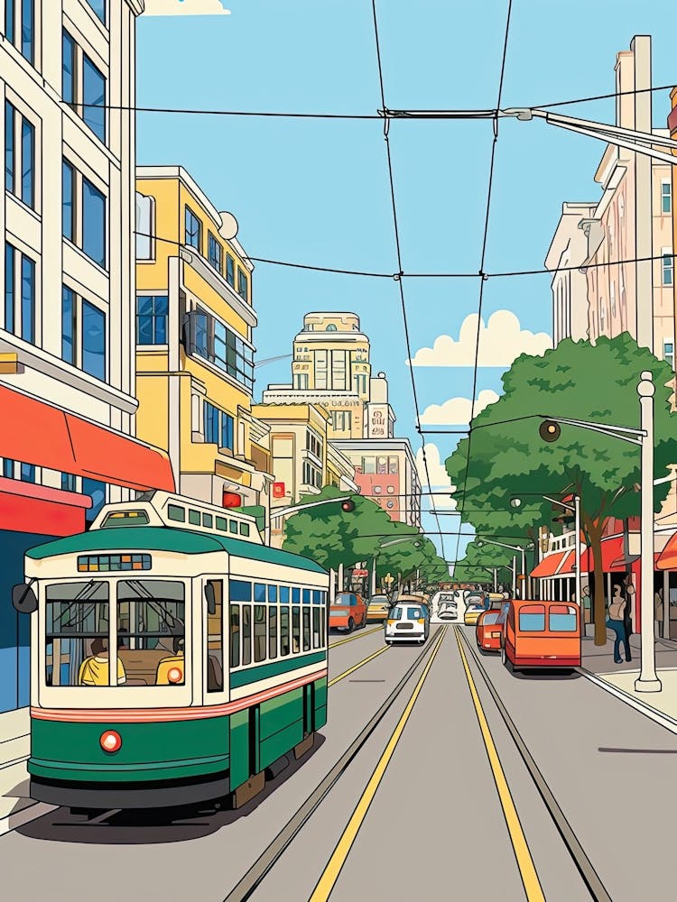 Myrtle Beach South Carolina, Usa, Graphic Illustration 4