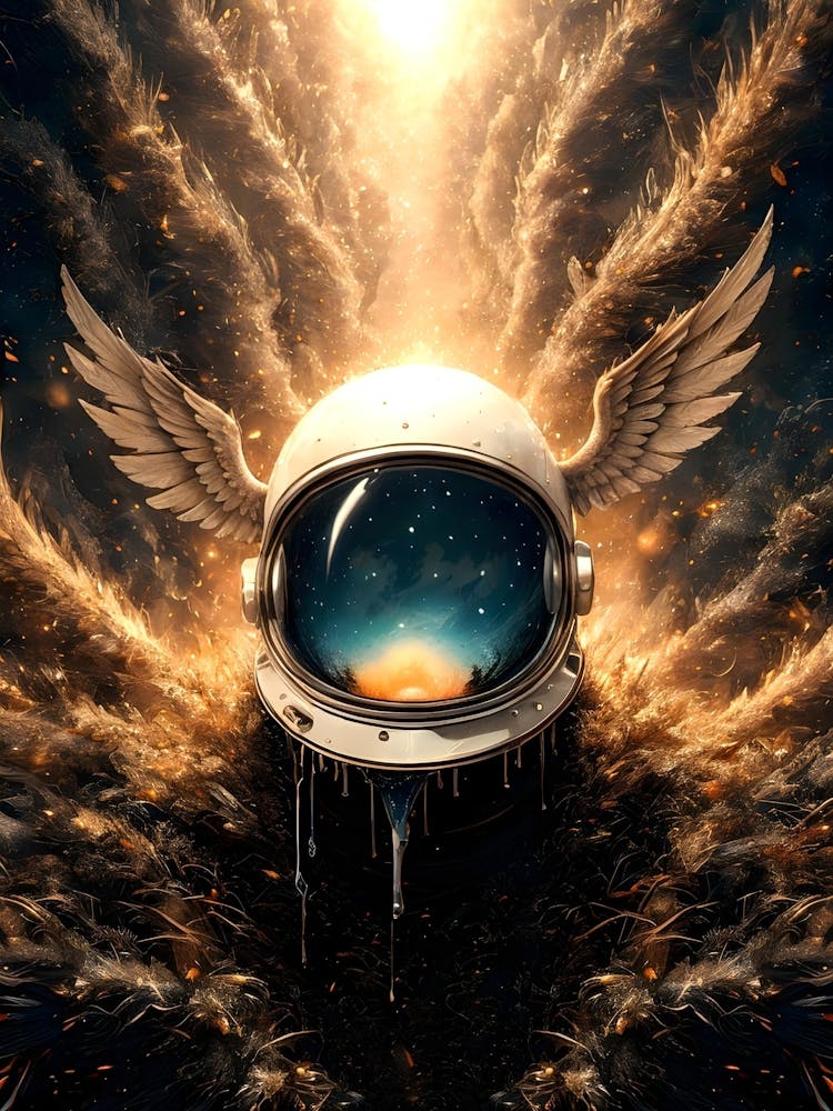 Space Helmet With Wings
