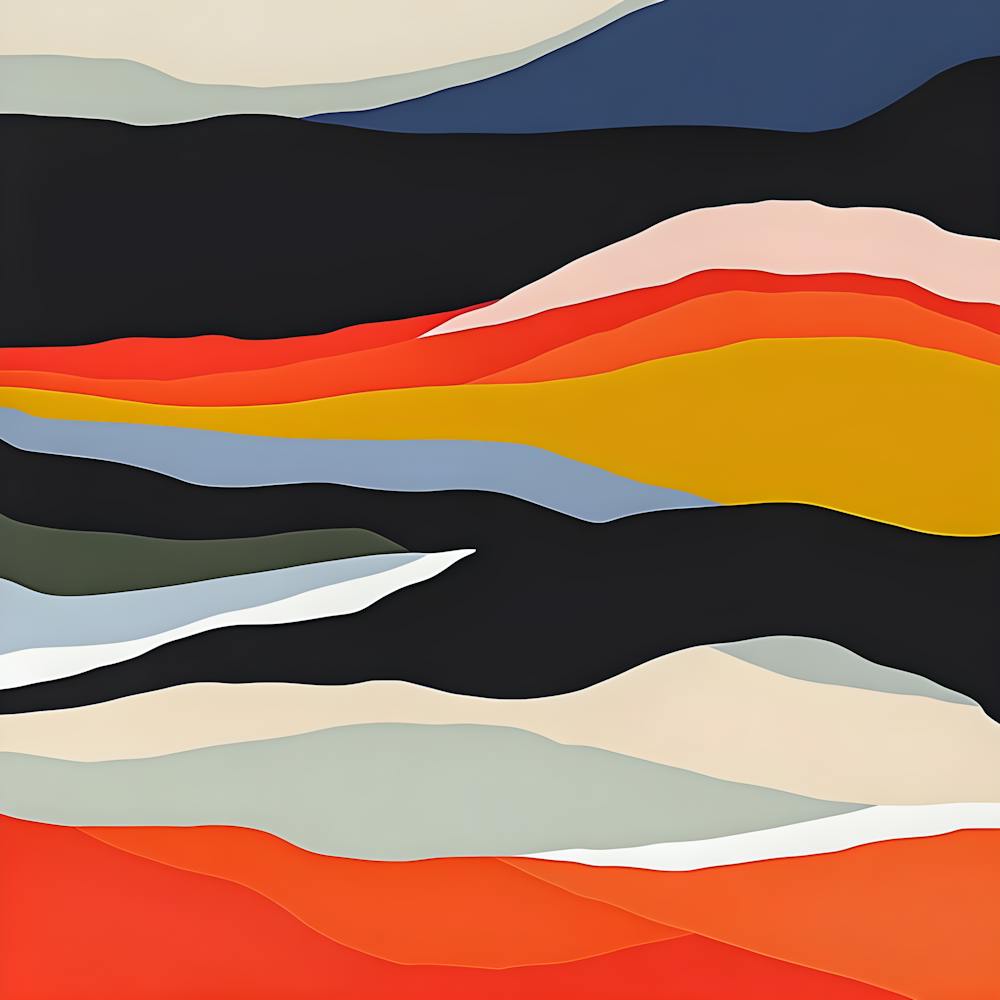 Vibrant Earth Layers Abstract Art